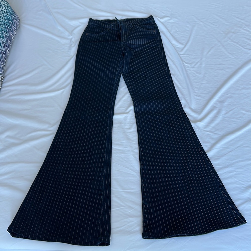 Citizens of Humanity Pinstriped Flare Denim
